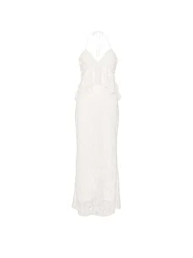 Lace Ruffled Maxi Slip