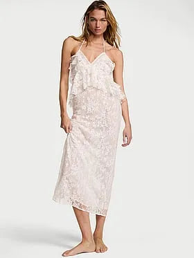 Lace Ruffled Maxi Slip