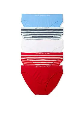 5-Pack Seamless Stripe Bikini Panties