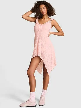 Handkerchief-Hem Midi Dress