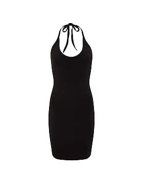 All-Day Soft Rib Halter Dress