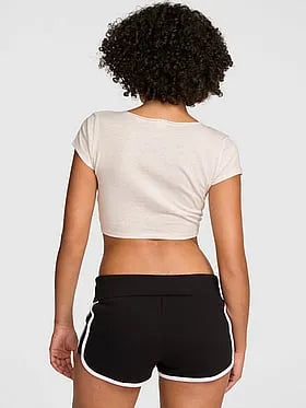 Campus Cottonâ¢ Front-Tie Cropped Top