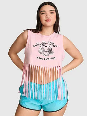 Campus Cottonâ¢ Retro Fringe Tank Top