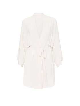 SoSoftâ¢ Modal Lace-Trim Bridal Short Robe