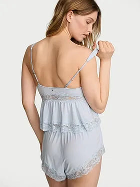 SoSoftâ¢ Modal Lace-Trim Bridal Cami Set