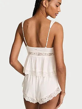 SoSoftâ¢ Modal Lace-Trim Bridal Cami Set