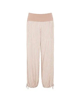 Foldover Linen Jogger Pants