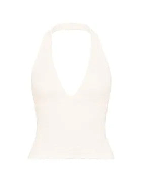 PINK Base Lace Plunge Halter Top