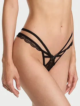 Rose Lace Butterfly Hardware Thong Panty
