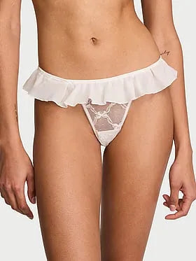Tease Bow Lace Bridal Thong Panty