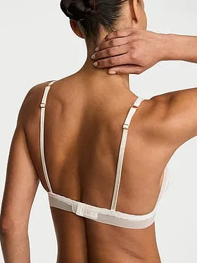 Lace Mesh-Trim Triangle Bralette