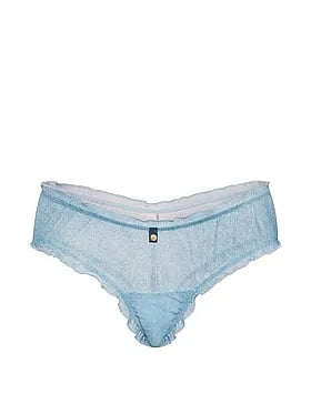 Denim Mesh Ruffled Cheeky Panty