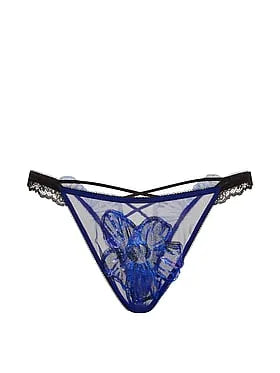 Party Floral Sequin Embroidery Brazilian Panty