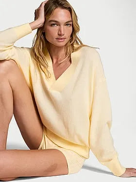 Luxe Knit Oversized V-Neck Sweater
