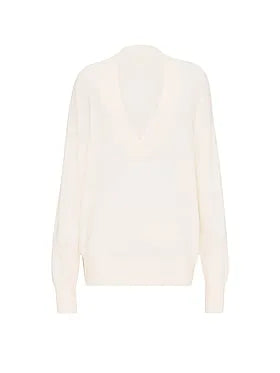 Luxe Knit Oversized V-Neck Sweater