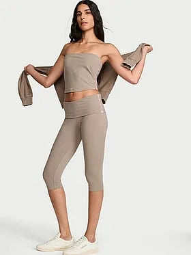 Cotton Foldover Capri Legging
