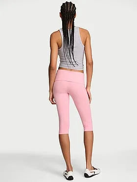 Cotton Foldover Capri Legging