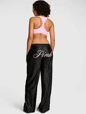 Goal-Getter Satin Straight-Leg Pants
