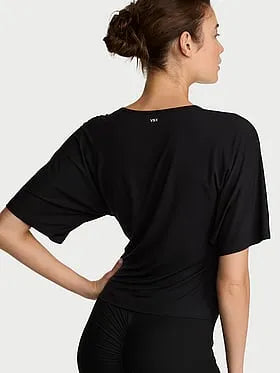 VSX Drapey Knit Side-Ruched Tee
