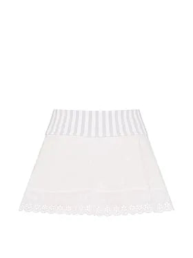 Amelia Knit and Poplin Skirt