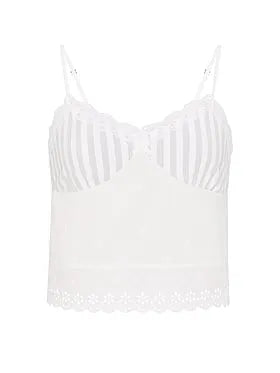 Amelia Knit and Poplin Tank