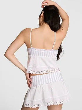 Amelia Knit and Poplin Tank