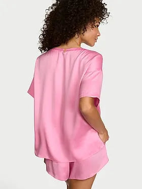 Washable Silk Tee Short Set