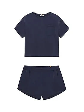 Washable Silk Tee Short Set