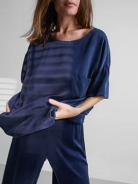 Washable Silk Tee Pant Set