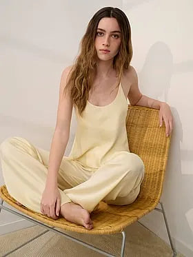 Washable Silk Bias Cami & Pant Pajama Set