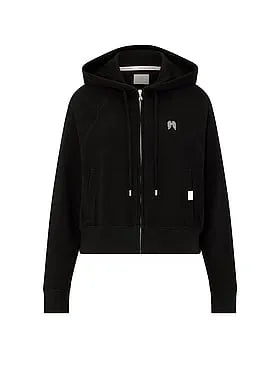 Off-Duty Terry Crop Full-Zip Hoodie