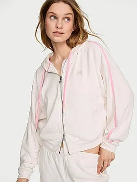 Micro Terry Full-Zip Hoodie