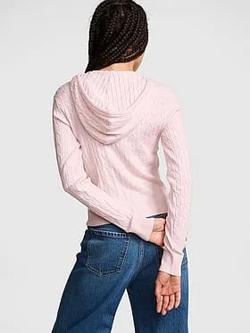 Hudson Cable Knit Full Zip Hoodie