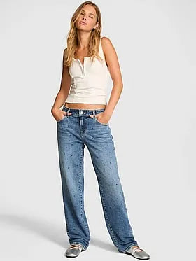 Low-Rise Boyfriend Jeans