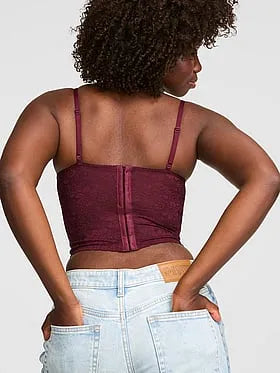 PINK Winkâ¢ Lightly Lined Scoop Corset Top