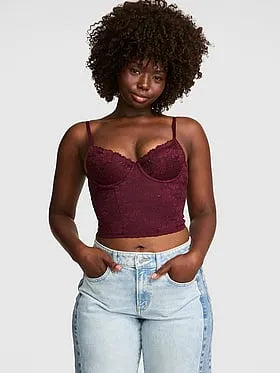 PINK Winkâ¢ Lightly Lined Scoop Corset Top