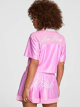 Goal-Getter Satin Cropped Boxy Jersey