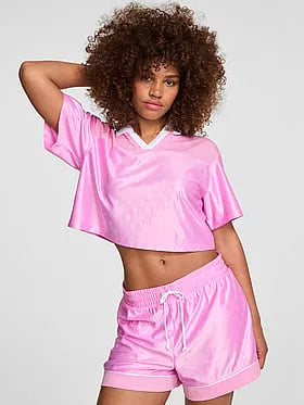 Goal-Getter Satin Cropped Boxy Jersey