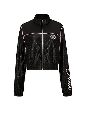 Goal-Getter Satin Mock-Neck Full-Zip Jacket