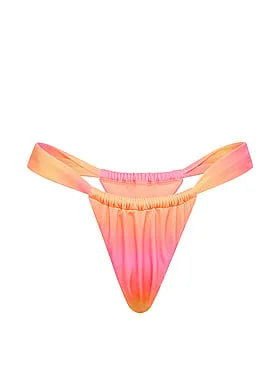 Adjustable Ruched Thong Bikini Bottom