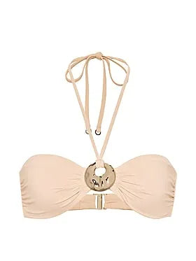 Hammered Hardware Halter Bandeau Bikini Top
