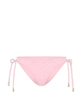 Eyelet Side-Tie Brazilian Bikini Bottom