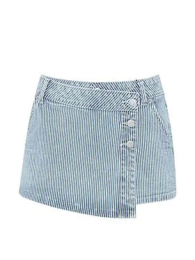 Mini Jean Wrap Skort