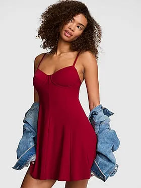 Night-Out Stretchy Knit Corset Dress