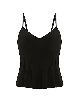 Night-Out Stretchy Knit Corset Tank Top