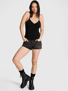 Night-Out Stretchy Knit Corset Tank Top