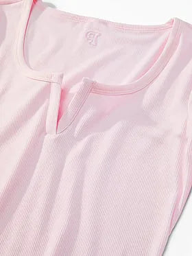 All-Day Soft Rib Long-Sleeve Midi Dress