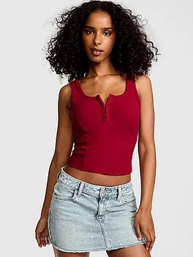 All-Day Soft Rib Hook-and-Eye Tank Top