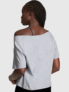 Campus Cottonâ¢ Oï¬-The-Shoulder Boxy Tee