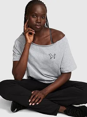 Campus Cottonâ¢ Oï¬-The-Shoulder Boxy Tee